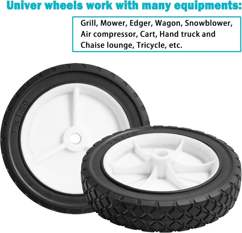 Sutmorly 9611 Replaces Hand Trucks Wheel Lawnmower Grill Wheel 9611 Oregon 72-107 7-inch Set of 2 - Image 4
